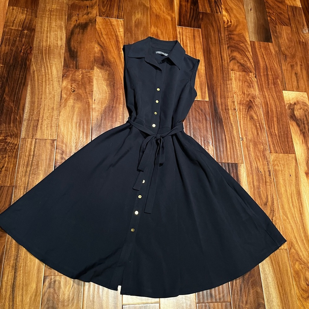 Sharango dress size Small, navy blue a-line dress